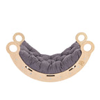 Schommelstoel kinderkamer Snug Rocker – naturel met grijs kussen
