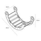Schommelstoel kinderkamer Snug Rocker – naturel met grijs kussen – afbeelding 3