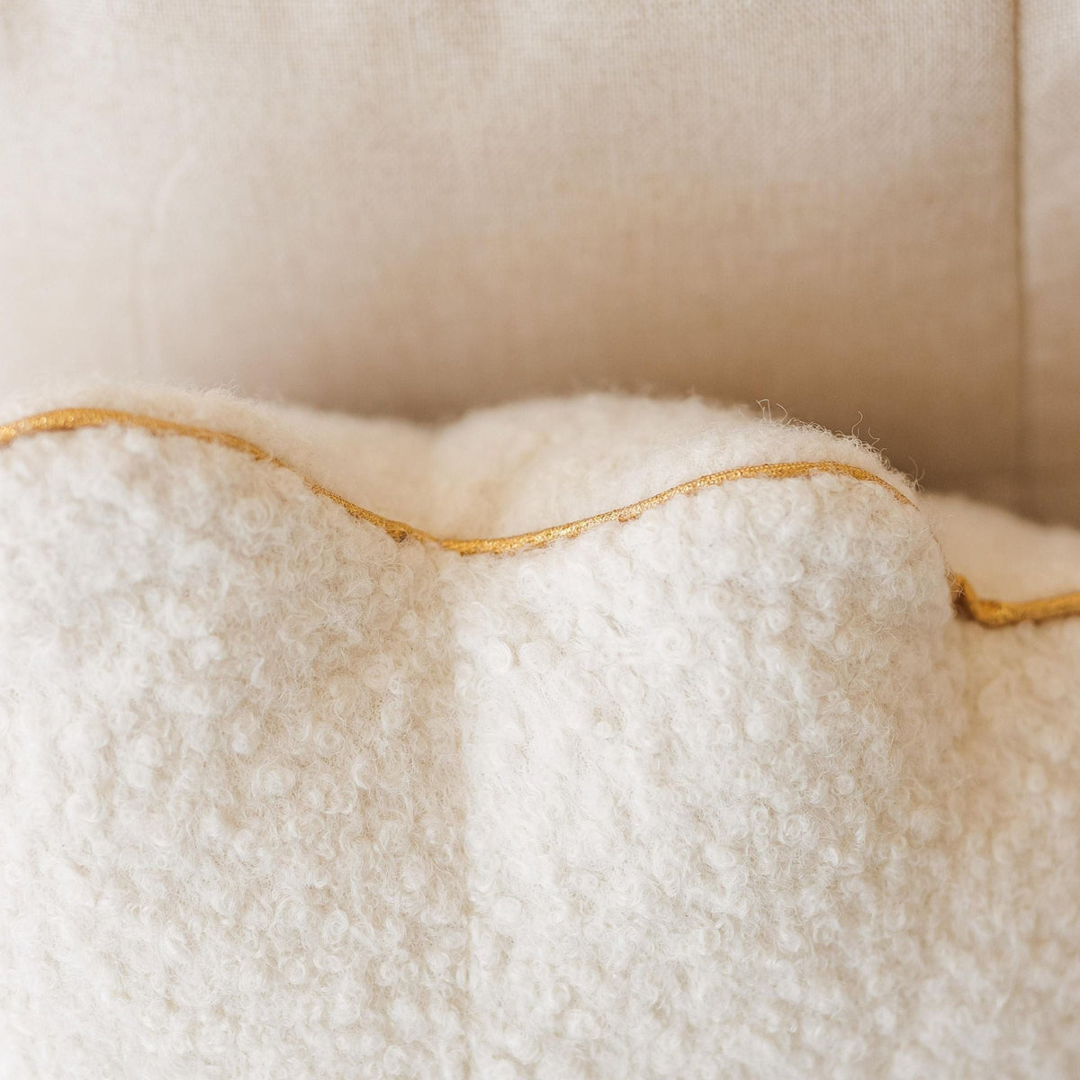 Kussen Zeester Bouclé Ecru – afbeelding 6