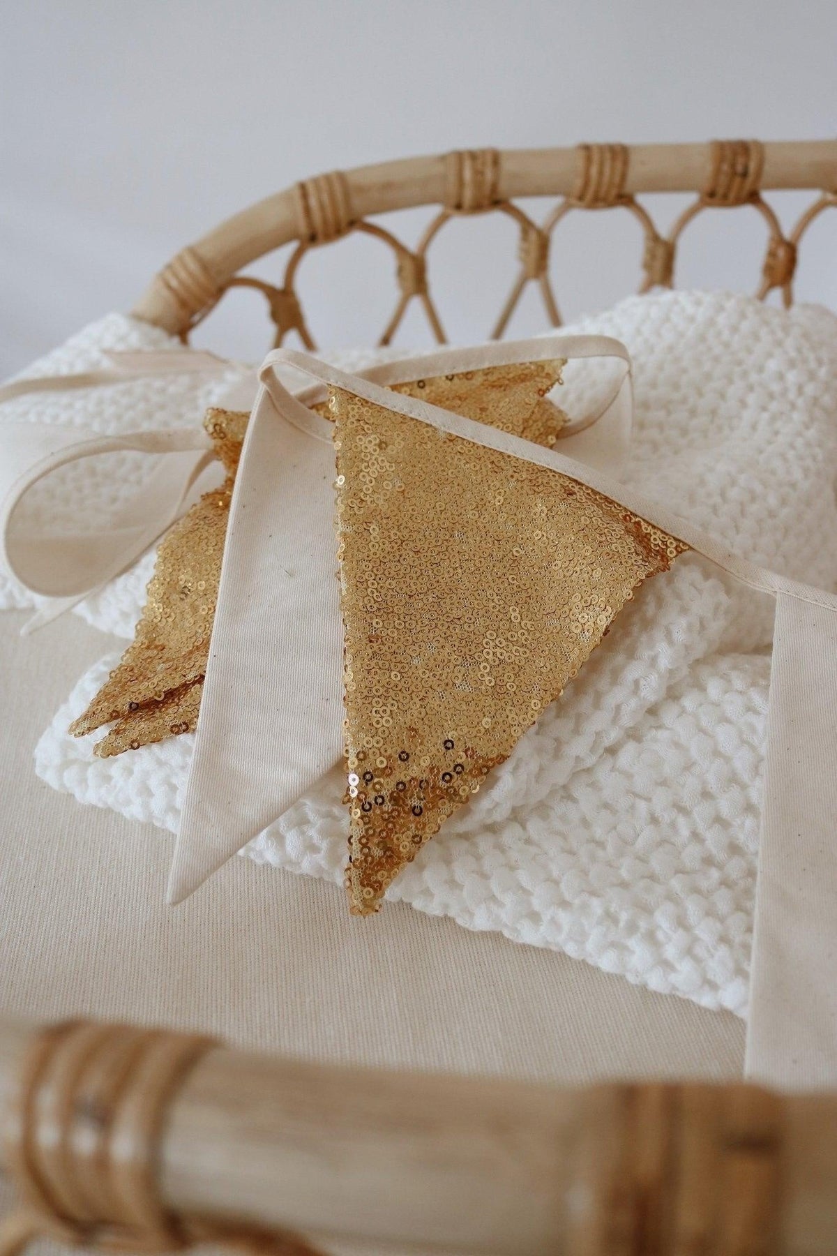 Slinger pailletten goud en beige – afbeelding 3