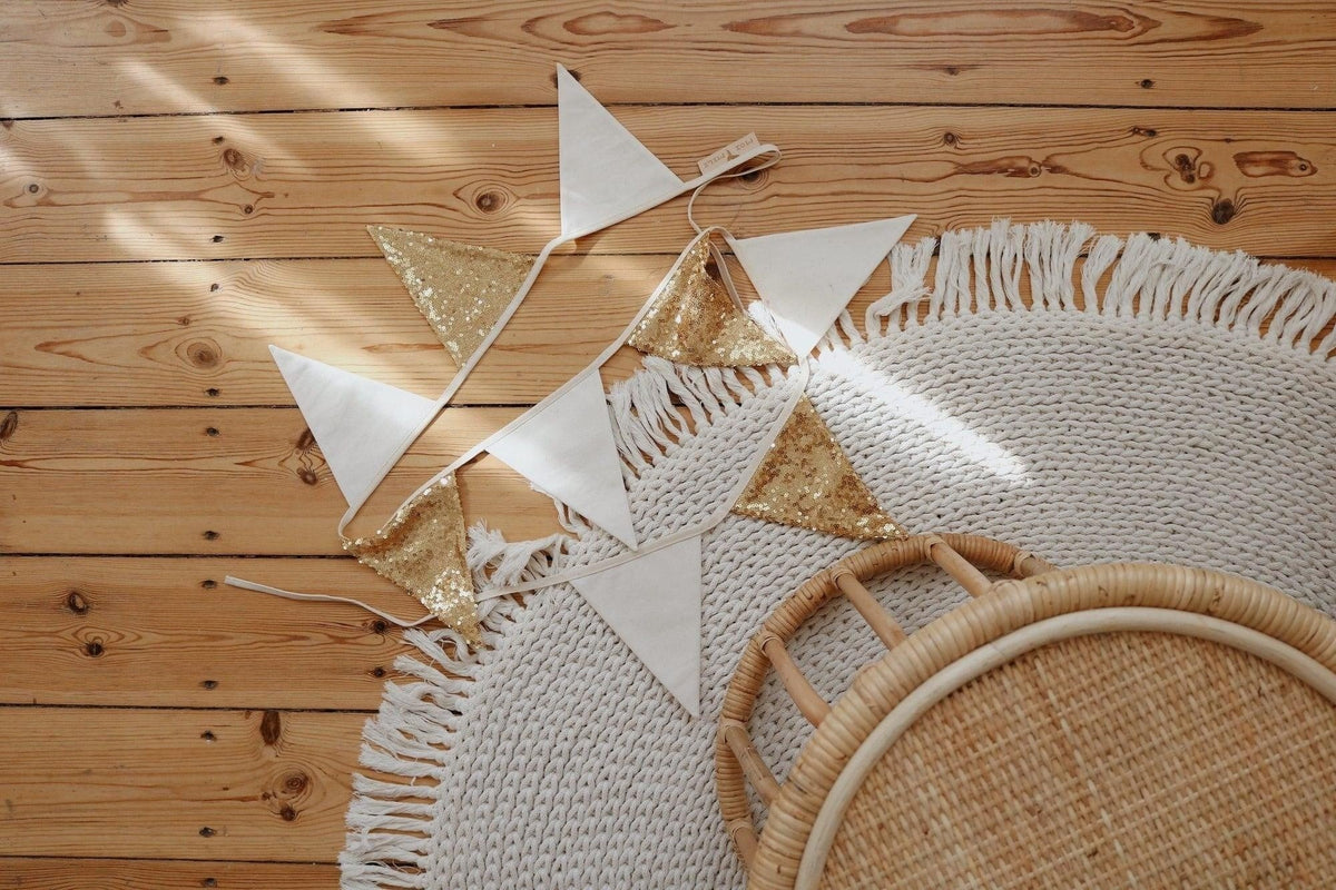 Slinger pailletten goud en beige – afbeelding 4
