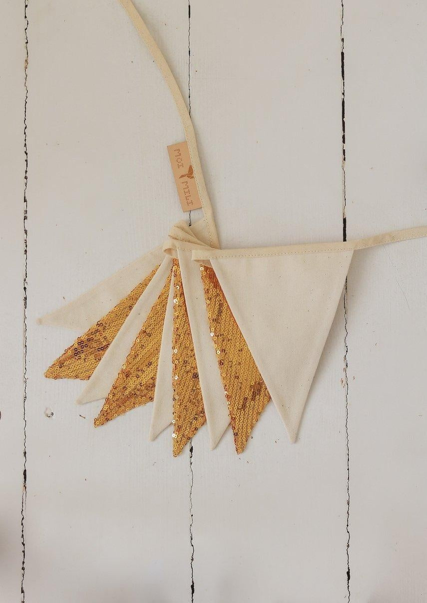 Slinger pailletten goud en beige – afbeelding 5