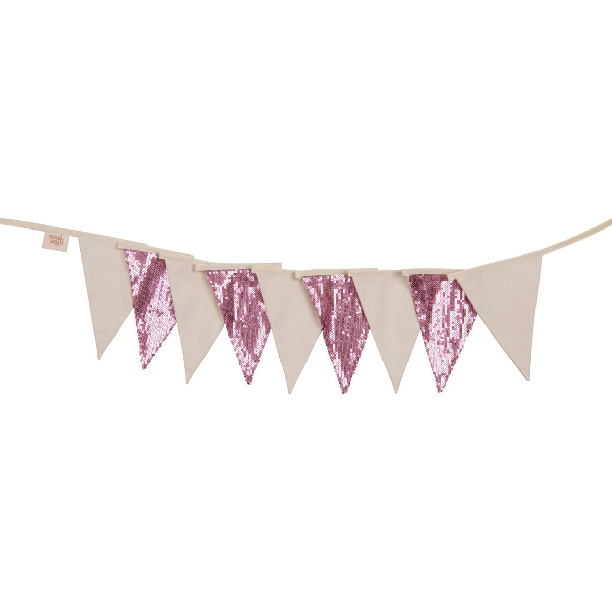 Slinger pailletten roze en beige