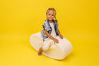 Speelbank foam module boonvorm – wit bouclé