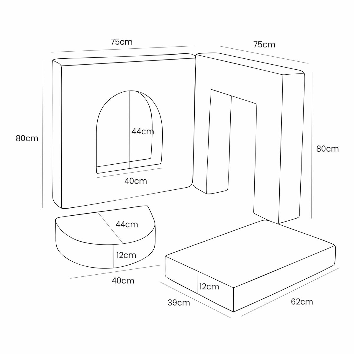 Speelbank module Archway bosgroen – afbeelding 4