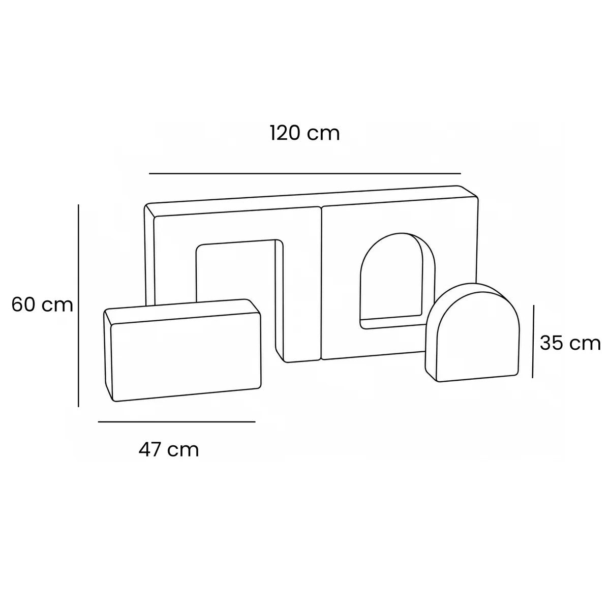 Speelbank module Archway bosgroen – afbeelding 5