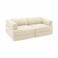 Speelbank modulair ribfluweel – beige