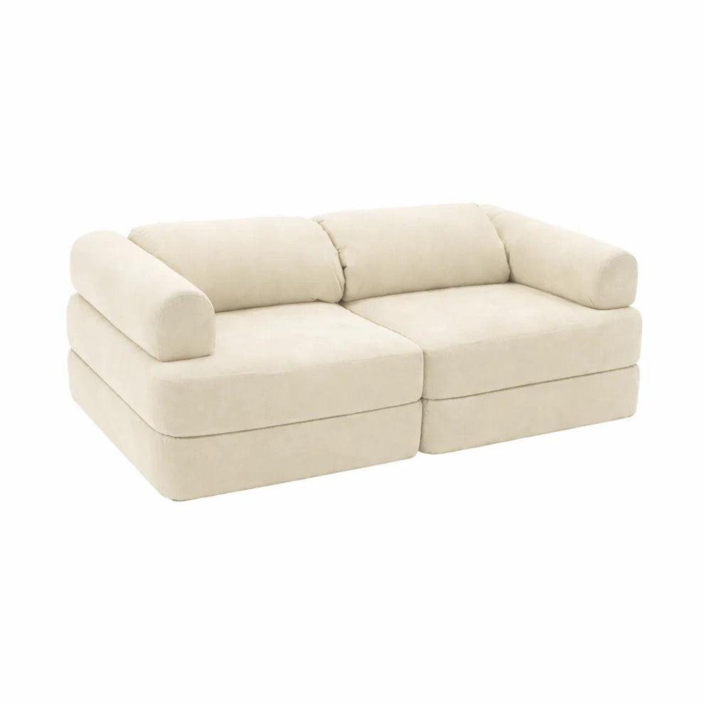 Speelbank modulair ribfluweel – beige