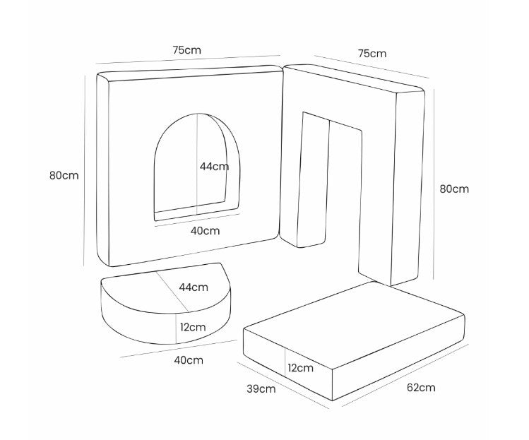 Speelbank uitbreiding Archway olijfgroen – afbeelding 4