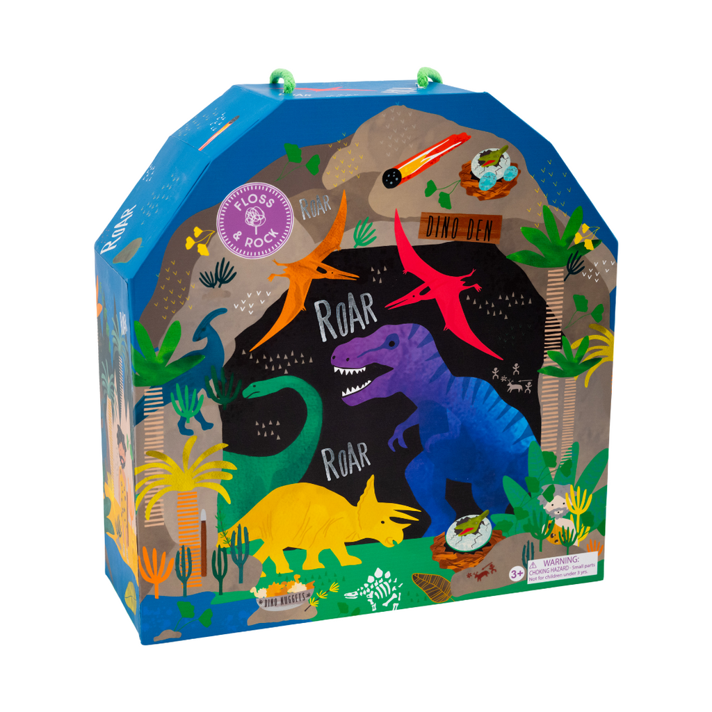 Speeldoos dinosaurus met 18 houten figuren – afbeelding 4