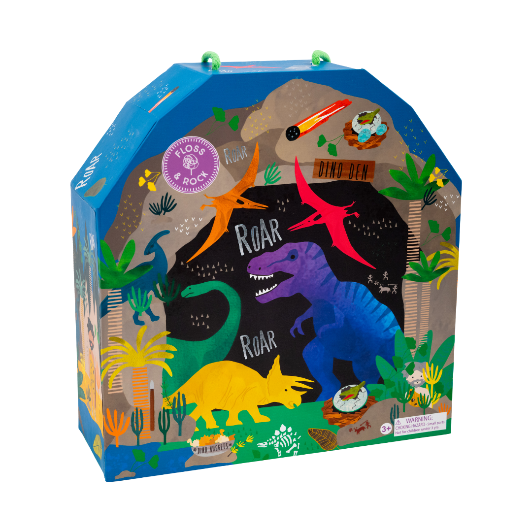 Speeldoos dinosaurus met 18 houten figuren – afbeelding 4
