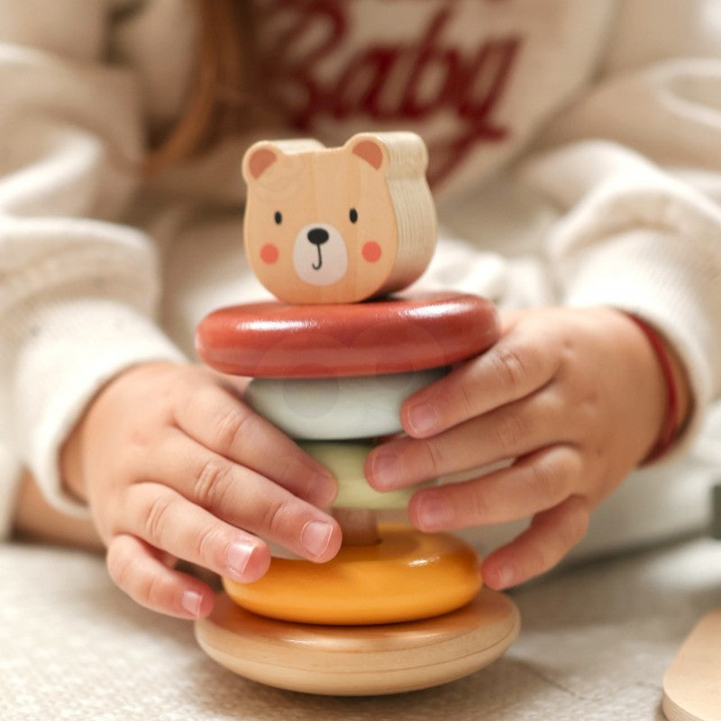 Speelgoedbox 3-in-1 – vormenstoof, stapeltoren en trekolifant – afbeelding 9