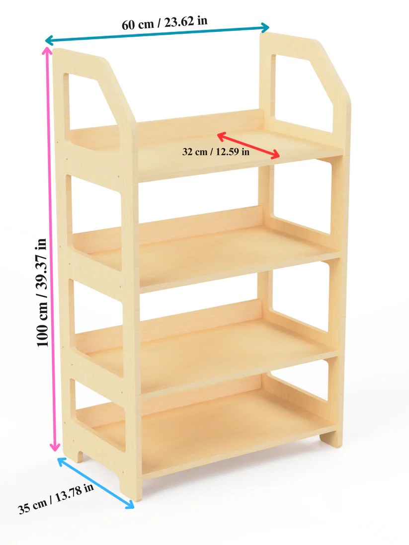 Speelgoedkast Montessori Vier Planken – afbeelding 6