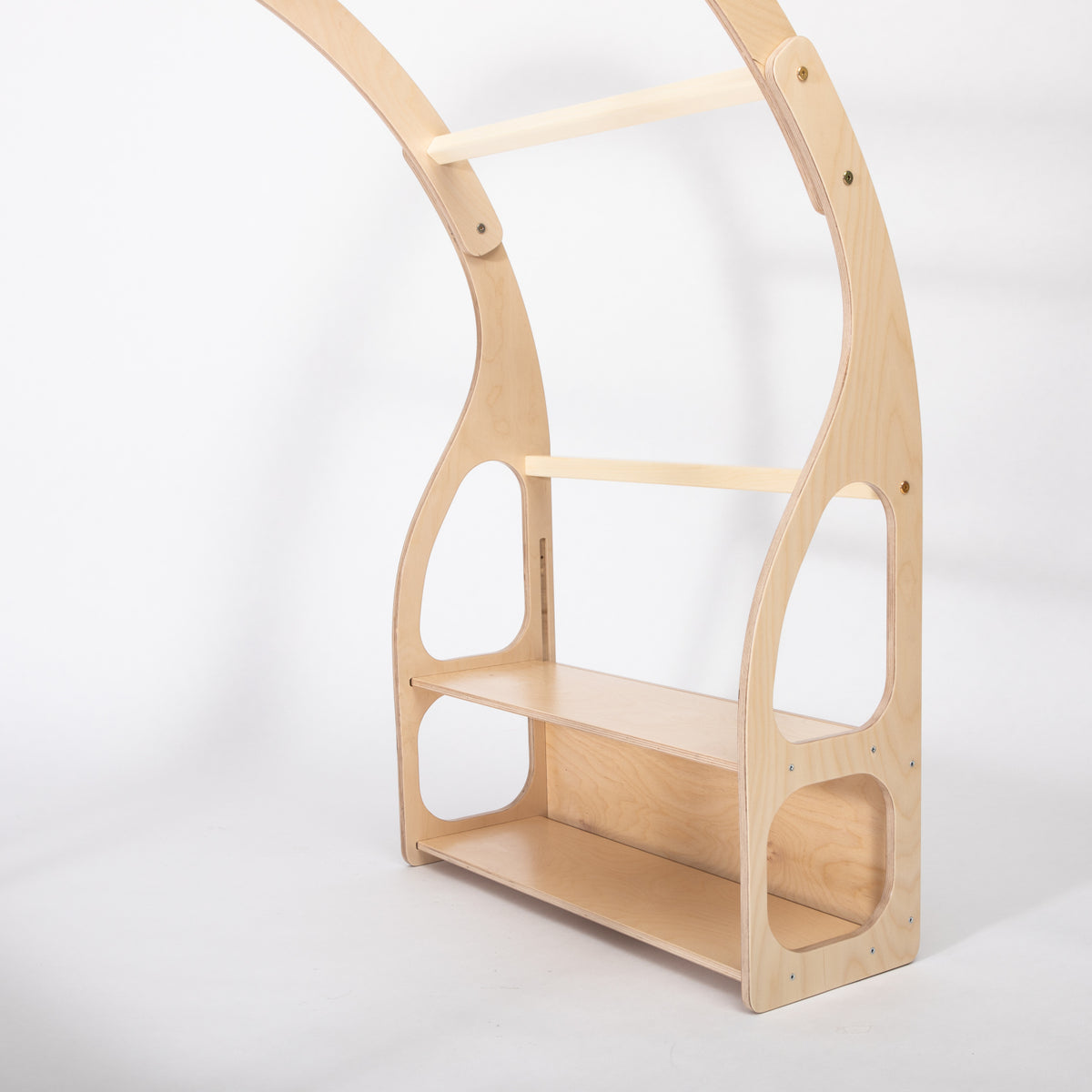 Speelgoedrek en speelkeuken Montessori van hout – afbeelding 10