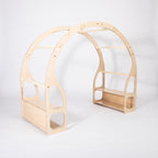 Speelgoedrek en speelkeuken Montessori van hout – afbeelding 3