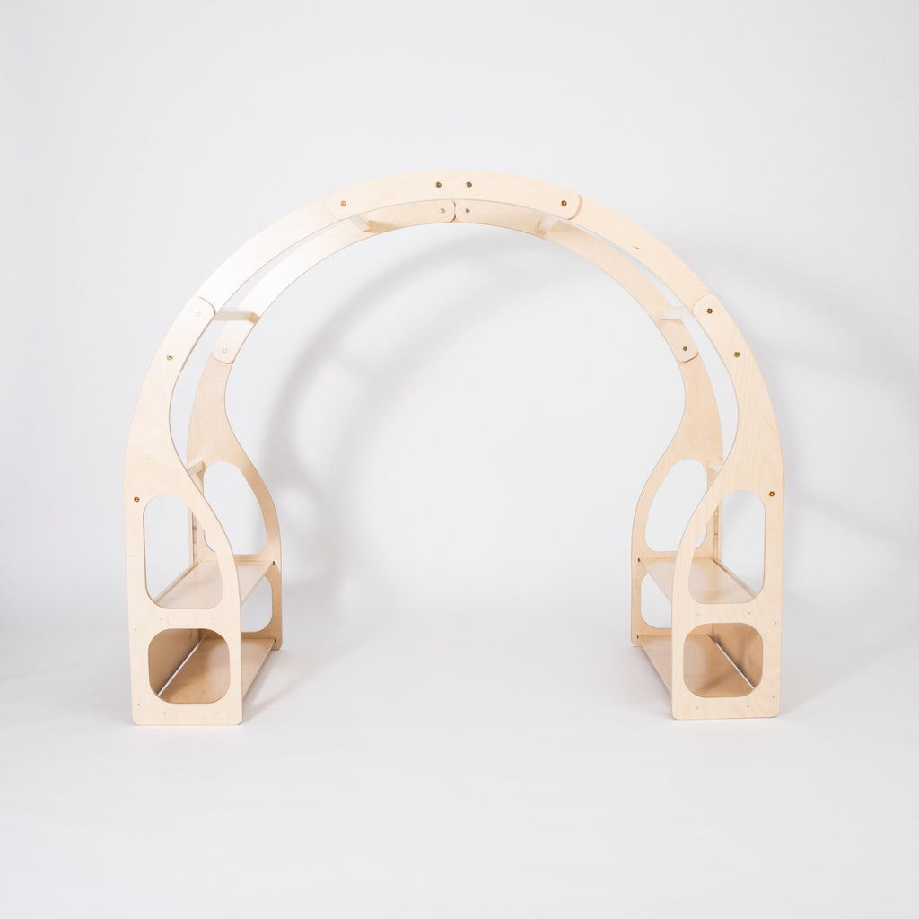 Speelgoedrek en speelkeuken Montessori van hout – afbeelding 9