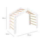 Speelhuisje met klimladder groot wit – tent blauwgrijs – afbeelding 7