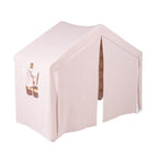 Speelhuisje met klimladder groot wit – tent roze – afbeelding 4