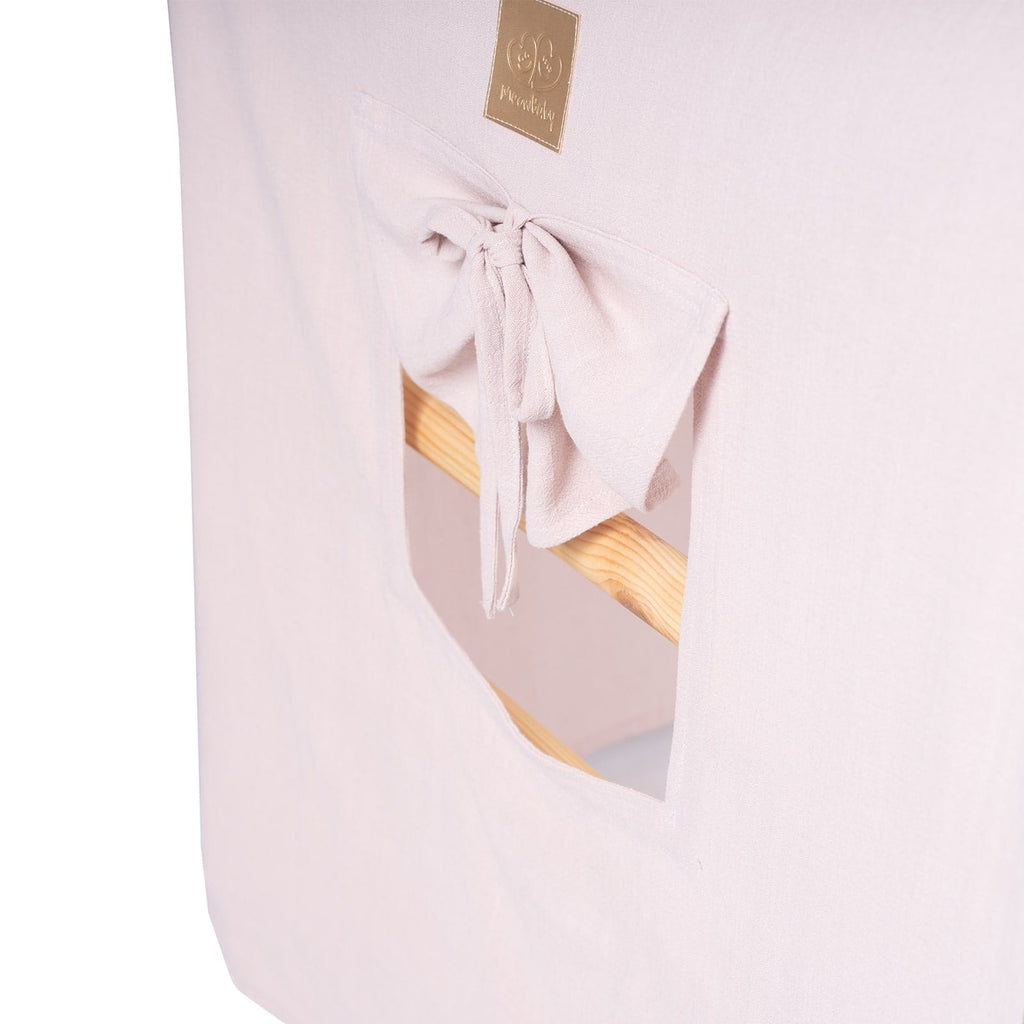 Speelhuisje met klimladder groot wit – tent roze – afbeelding 6