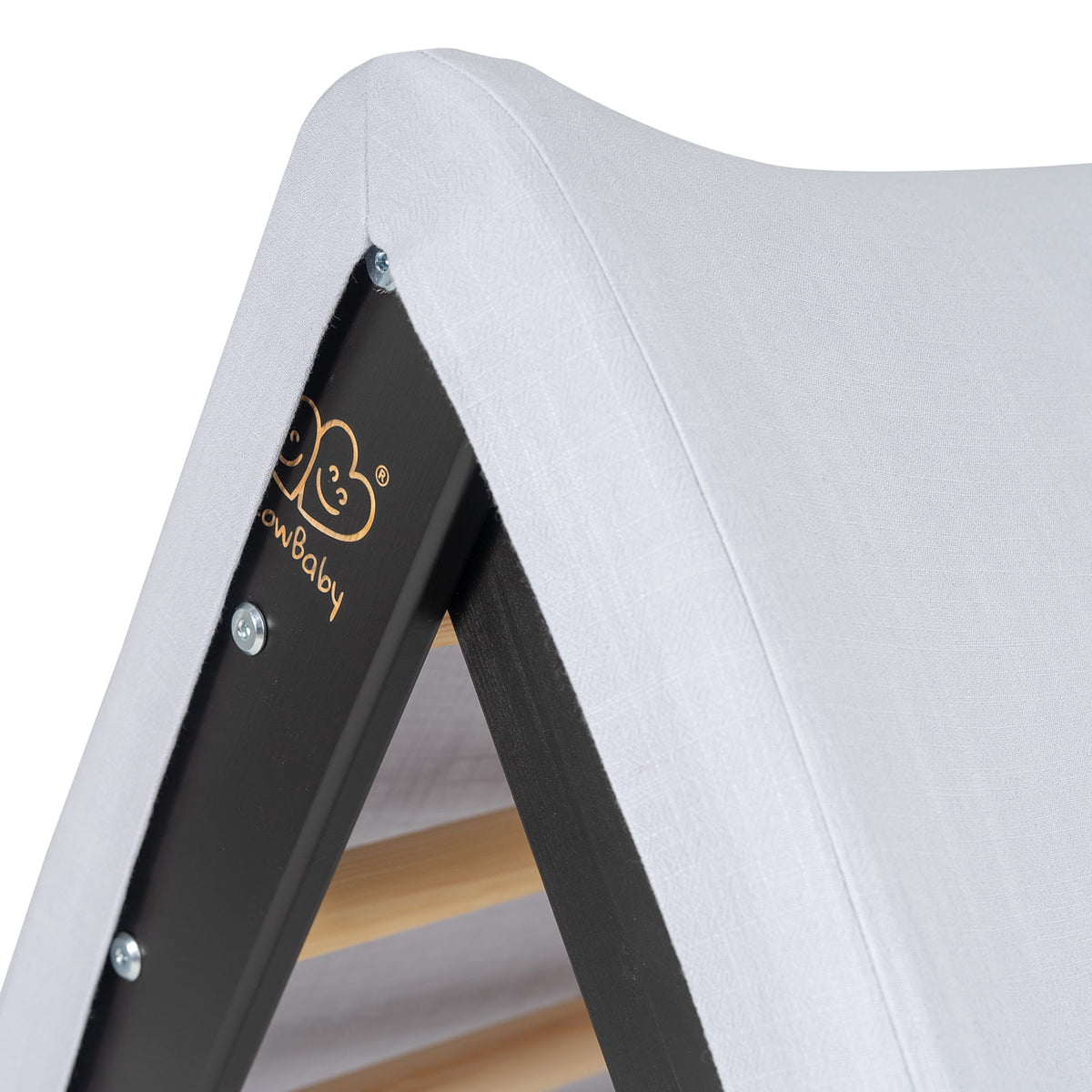 Speelhuisje met klimladder zwart – tent blauwgrijs – afbeelding 3