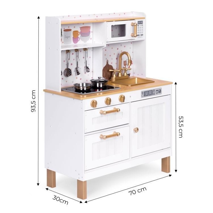 Speelkeuken groot met licht en geluid en accessoires – afbeelding 3
