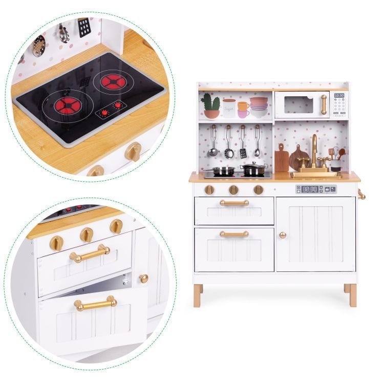 Speelkeuken groot met licht en geluid en accessoires – afbeelding 5