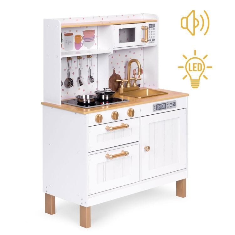 Speelkeuken groot met licht en geluid en accessoires – afbeelding 9