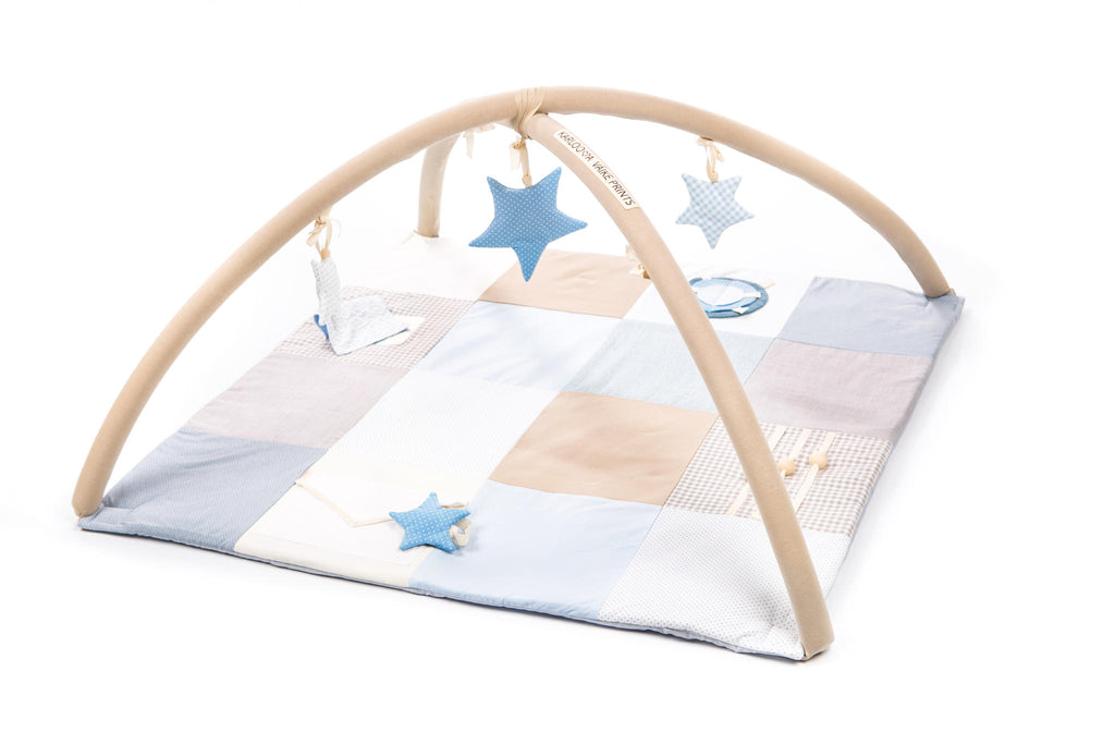 Speelkleed met speelbogen 100x100 blauw