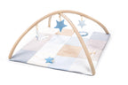 Speelkleed met speelbogen 100x100 blauw
