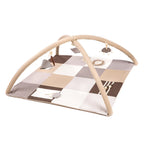 Speelkleed baby met speelbogen 100x100 cm bruin