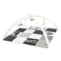 Speelkleed baby met speelbogen 100x100 cm zwart-wit