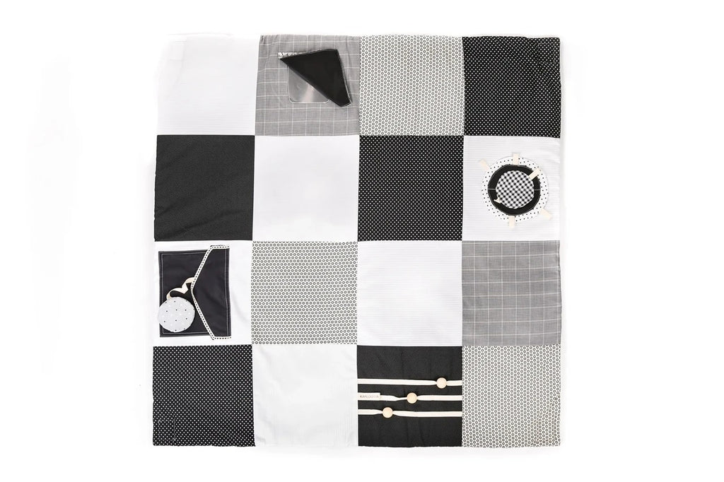 Speelkleed baby met speelbogen 100x100 cm zwart-wit – afbeelding 6