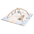 Speelkleed baby met speelbogen 120x120 cm blauw