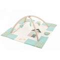 Speelkleed baby met speelbogen 120x120 cm mintgroen