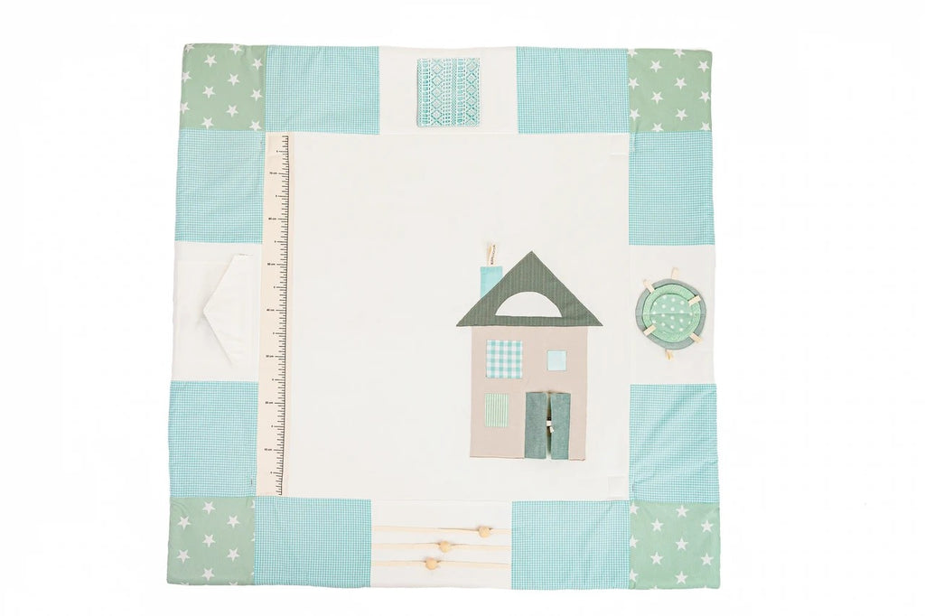 Speelkleed baby met speelbogen 120x120 cm mintgroen – afbeelding 2