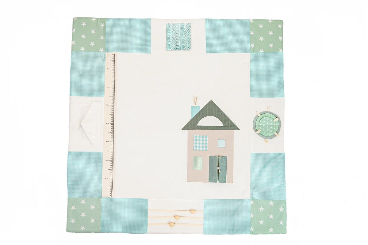 Speelkleed baby met speelbogen 120x120 cm mintgroen – afbeelding 2