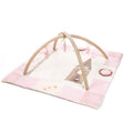 Speelkleed baby met speelbogen 120x120 cm roze