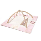 Speelkleed baby met speelbogen 120x120 cm roze