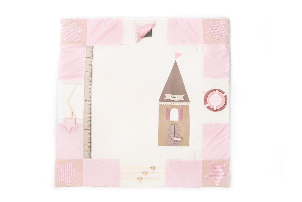 Speelkleed baby met speelbogen 120x120 cm roze – afbeelding 2