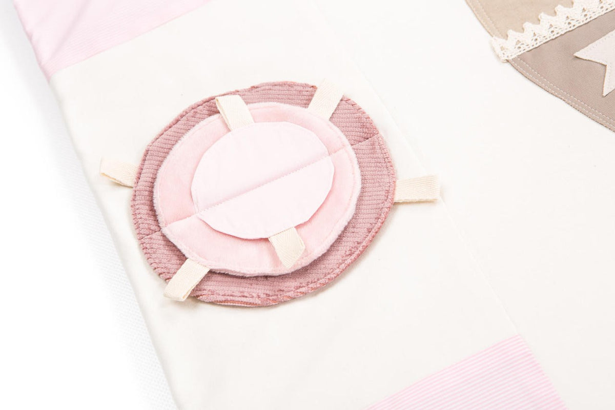 Speelkleed baby met speelbogen 120x120 cm roze – afbeelding 9