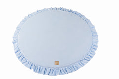 Speelkleed Rond met Ruche Velvet Babyblauw