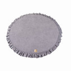 Speelkleed baby rond met ruche – grijs velvet