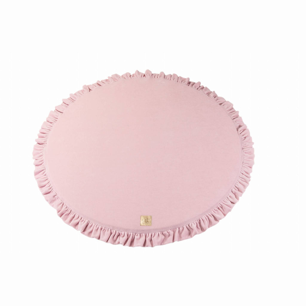 Speelkleed baby rond met ruche – roze velvet