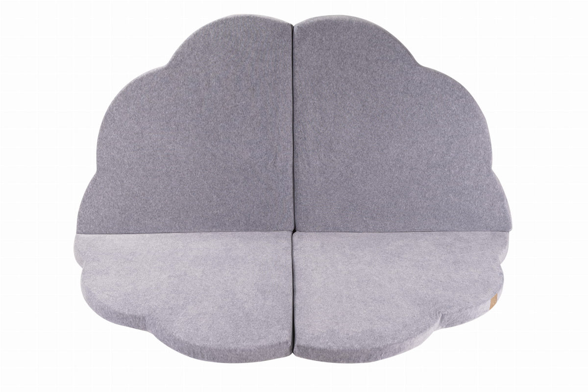 Speelkleed baby – speelmat wolk lichtgrijs velvet – afbeelding 2