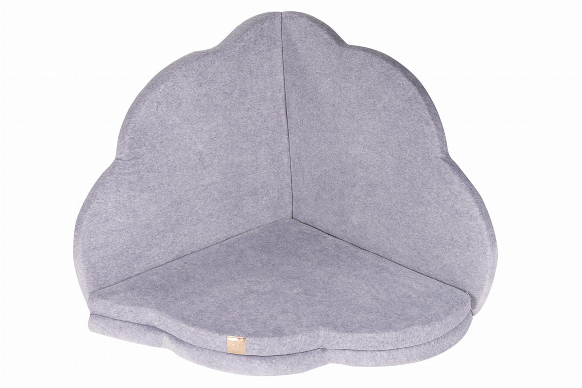 Speelkleed baby – speelmat wolk lichtgrijs velvet – afbeelding 4