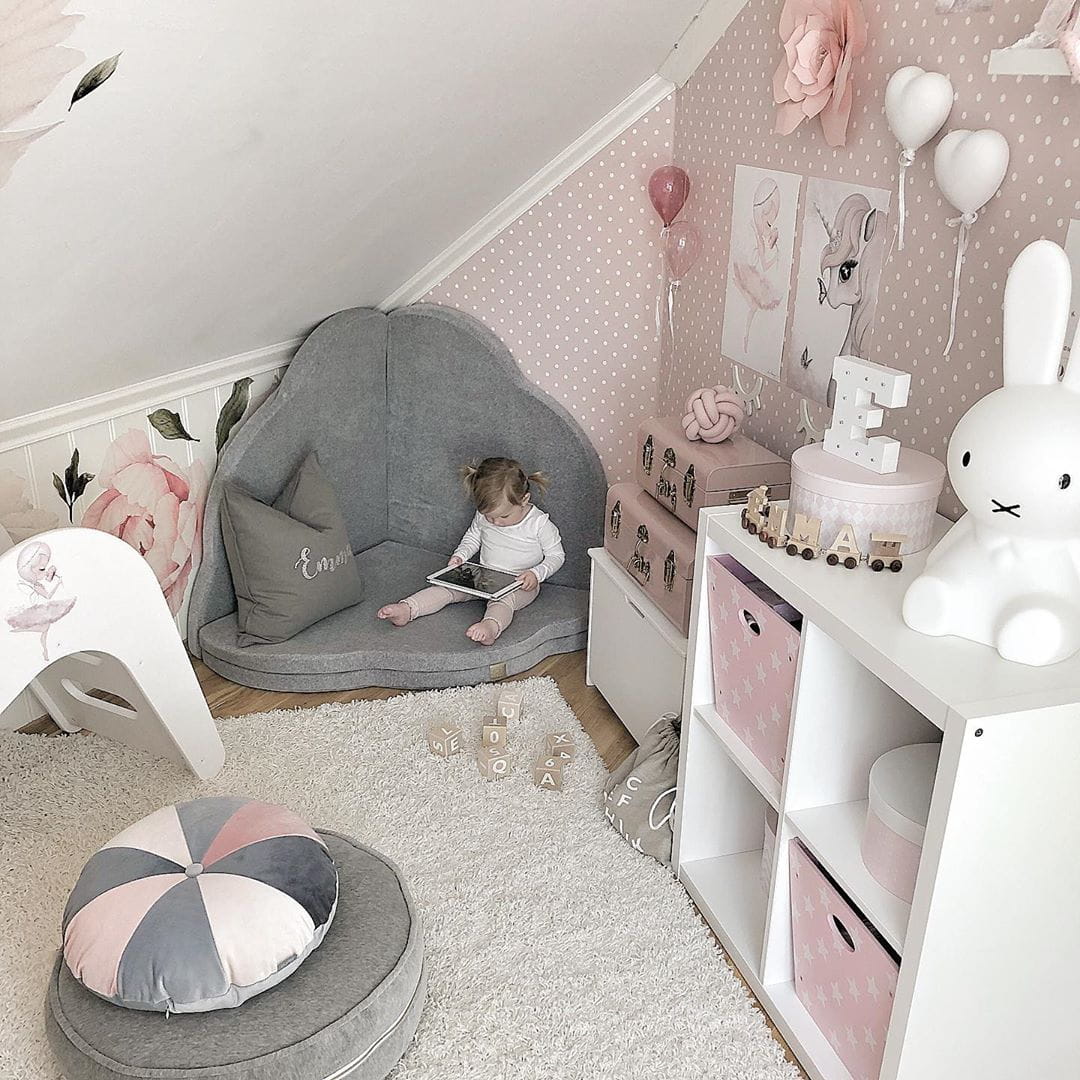 Speelkleed baby – speelmat wolk lichtgrijs velvet – afbeelding 5