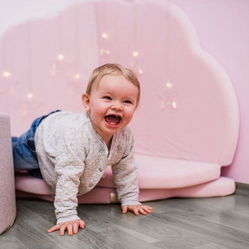 Speelkleed baby – speelmat wolk roze velvet – afbeelding 3