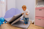 Speelkleed baby vierkant – lichtgrijs velvet – afbeelding 4
