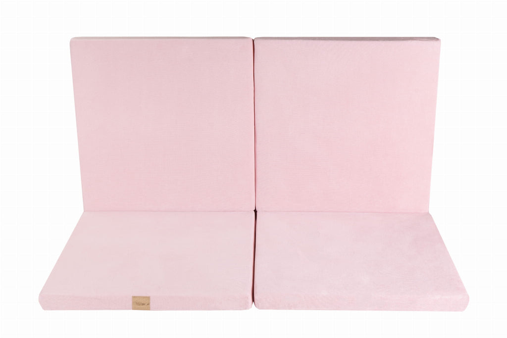 Speelkleed baby vierkant – lichtroze velvet – afbeelding 3