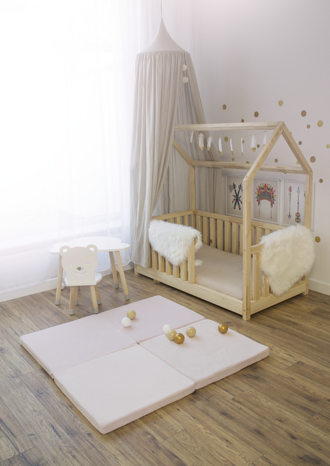 Speelkleed baby vierkant – lichtroze velvet – afbeelding 4